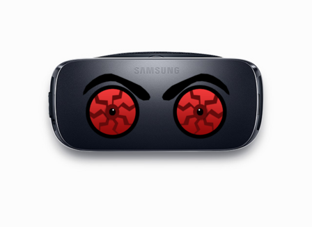 Gear VR Rode ogen sticker