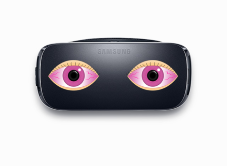 Gear VR Roze ogen sticker